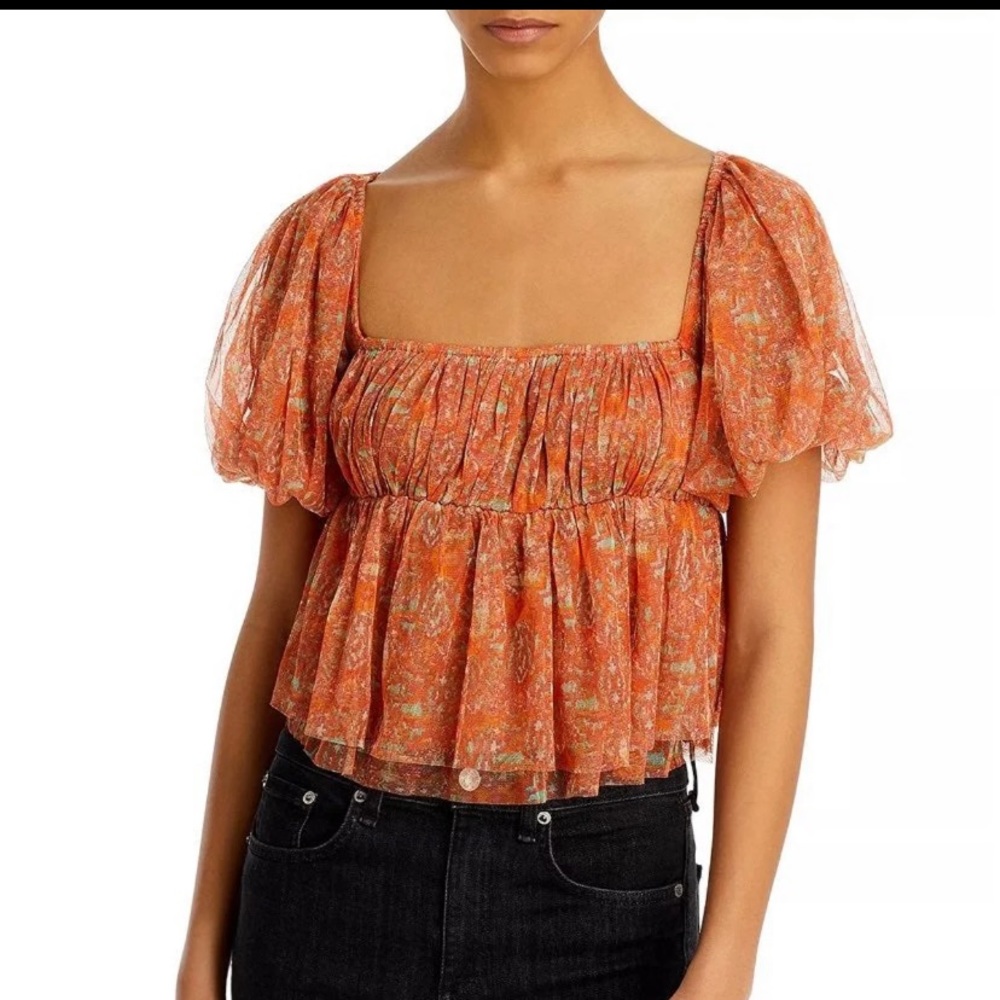 Free people Penelope top floral peach